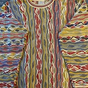 Authentic Coogi Multi Color Crewneck Sweater